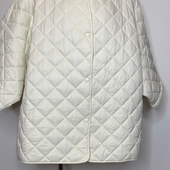 Joan Rivers size 2X Cream Quilted 3/4 Puffer Jacket - Picture 4 of 9
